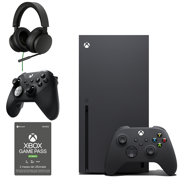 Consola Xbox Sèrie X + comandament Elite + auriculars estèreo + Game Pass Ultimate per a 3 mesos